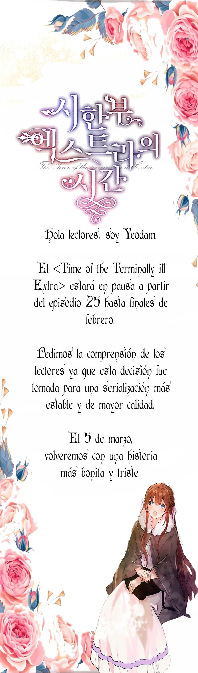 El Tiempo Adicional De La Enferma Terminal > Capitulo 24.05 > Page 01