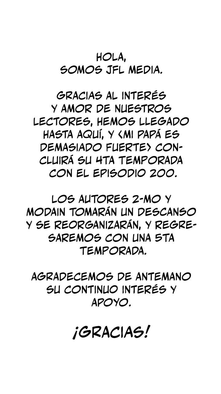 Mi papa es demasiado fuerte > Capitulo 200.5 > Page 01